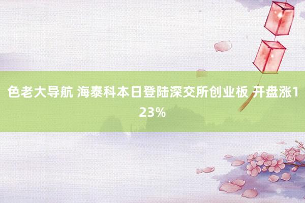 色老大导航 海泰科本日登陆深交所创业板 开盘涨123%