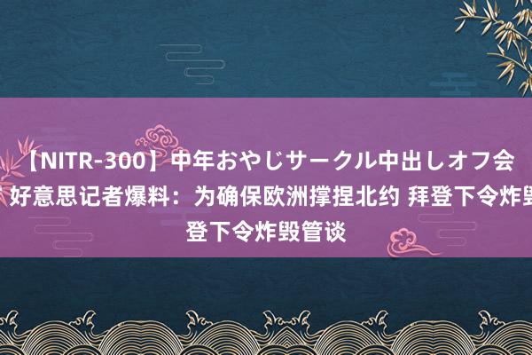 【NITR-300】中年おやじサークル中出しオフ会 BEST 好意思记者爆料：为确保欧洲撑捏北约 拜登下令炸毁管谈