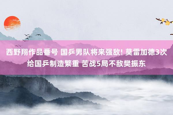 西野翔作品番号 国乒男队将来强敌! 莫雷加德3次给国乒制造繁重 苦战5局不敌樊振东