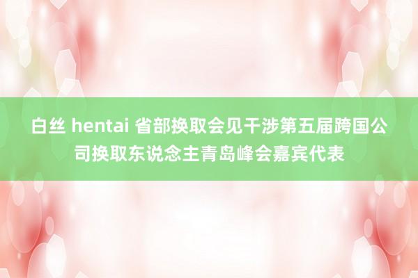 白丝 hentai 省部换取会见干涉第五届跨国公司换取东说念主青岛峰会嘉宾代表