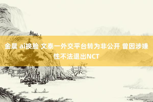 金晨 ai换脸 文泰一外交平台转为非公开 曾因涉嫌性不法退出NCT