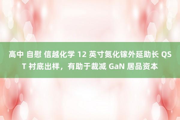 高中 自慰 信越化学 12 英寸氮化镓外延助长 QST 衬底出样，有助于裁减 GaN 居品资本