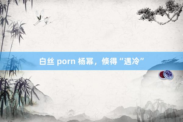 白丝 porn 杨幂，倏得“遇冷”