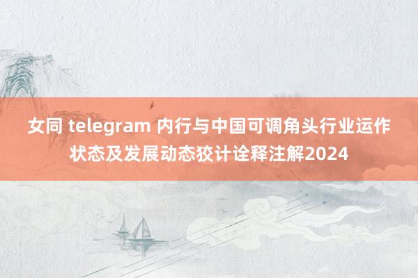 女同 telegram 内行与中国可调角头行业运作状态及发展动态狡计诠释注解2024